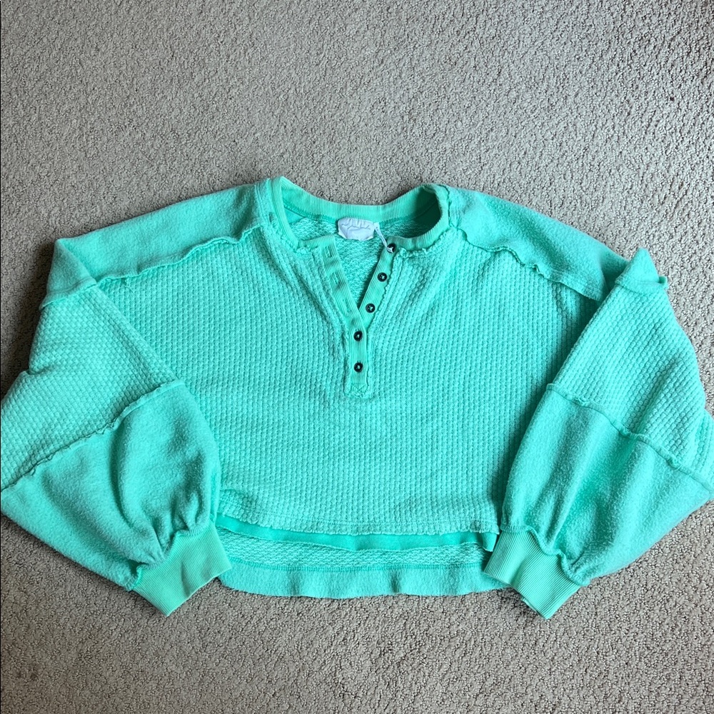 Urban Outfitters “Out From Under” Mint Green cropped Sweater, MEDIUM